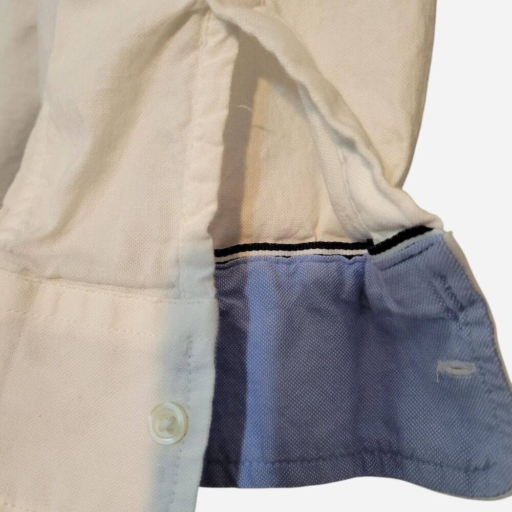 Banana Republic Women's XL cotton Oxford White Shirt Preppy Classic Capsule - Picture 3 of 5